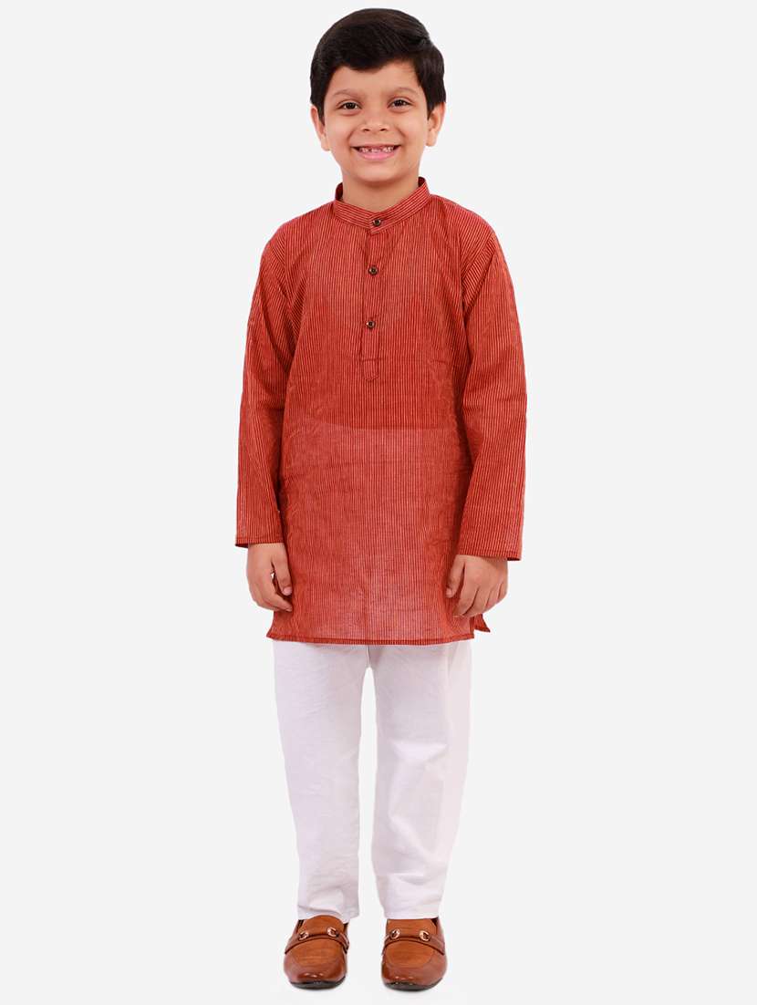 brown stripe kurta set