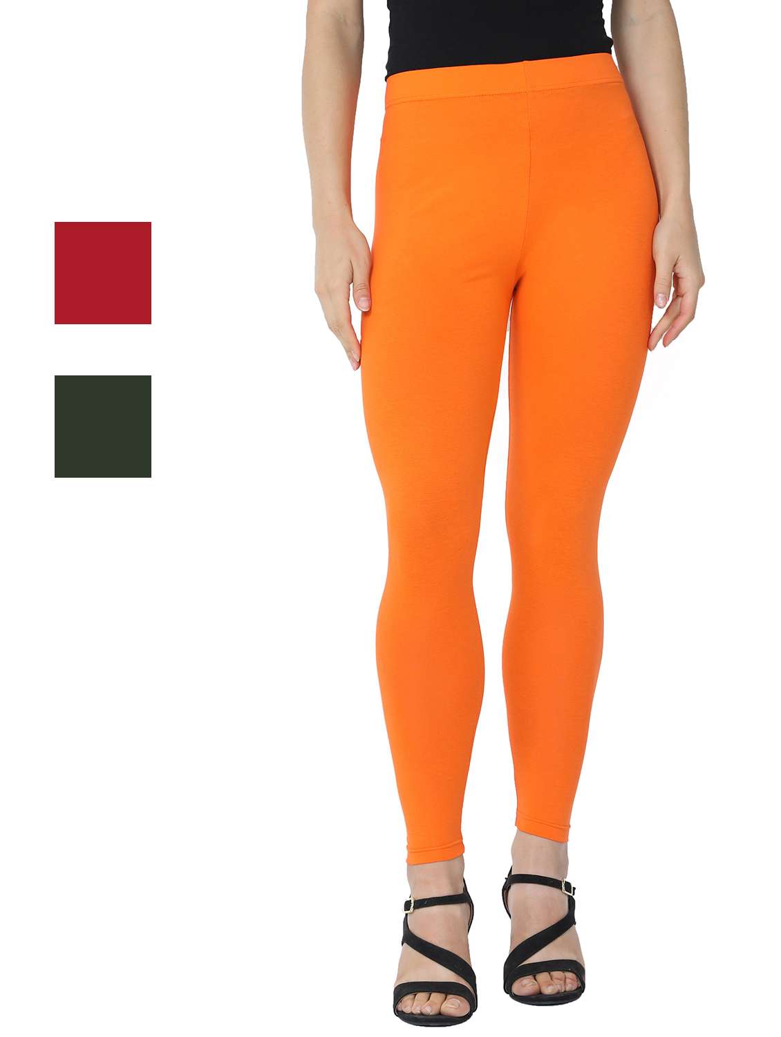 Buy online Set Of 3 Solid Legging from 