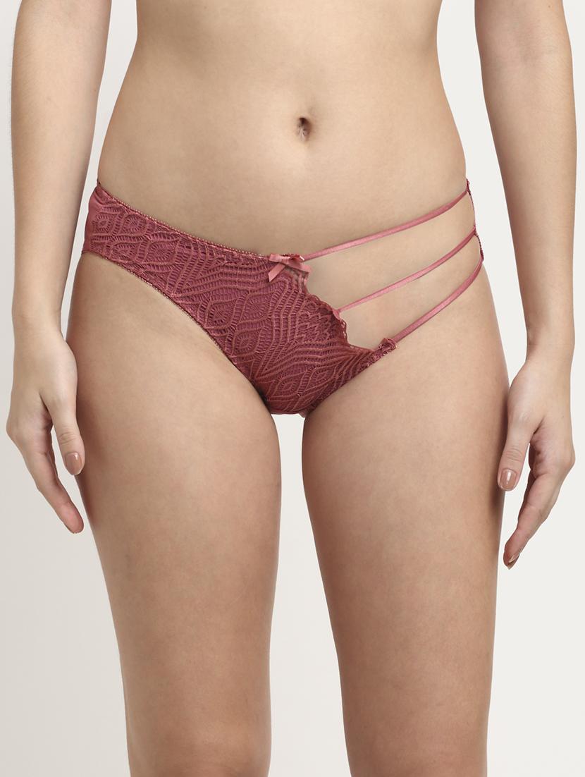 brown solid bikini panty - 18224389 -  Zoom Image - 0
