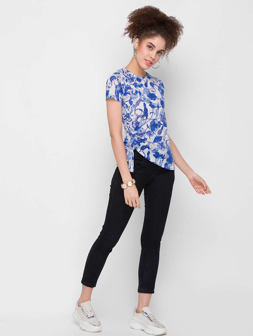 women's wrap crew neck top - 18224587 -  Standard Image - 3