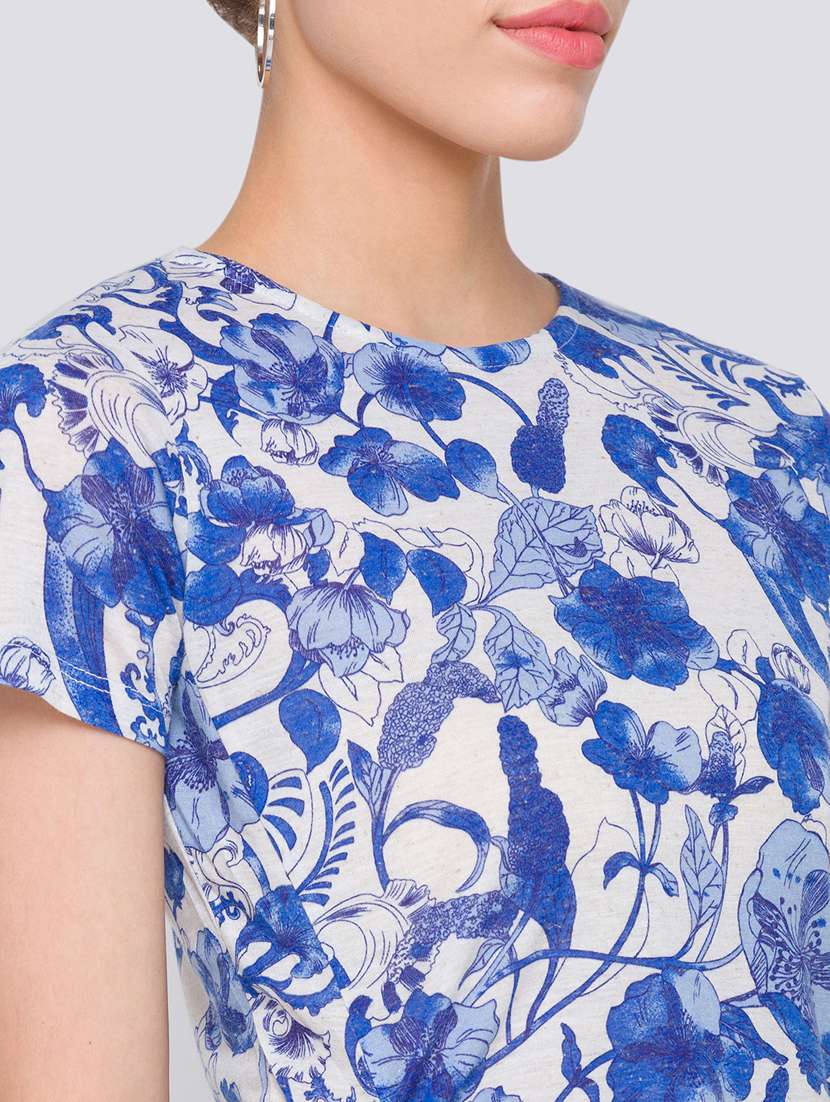 women's wrap crew neck top - 18224587 -  Standard Image - 5