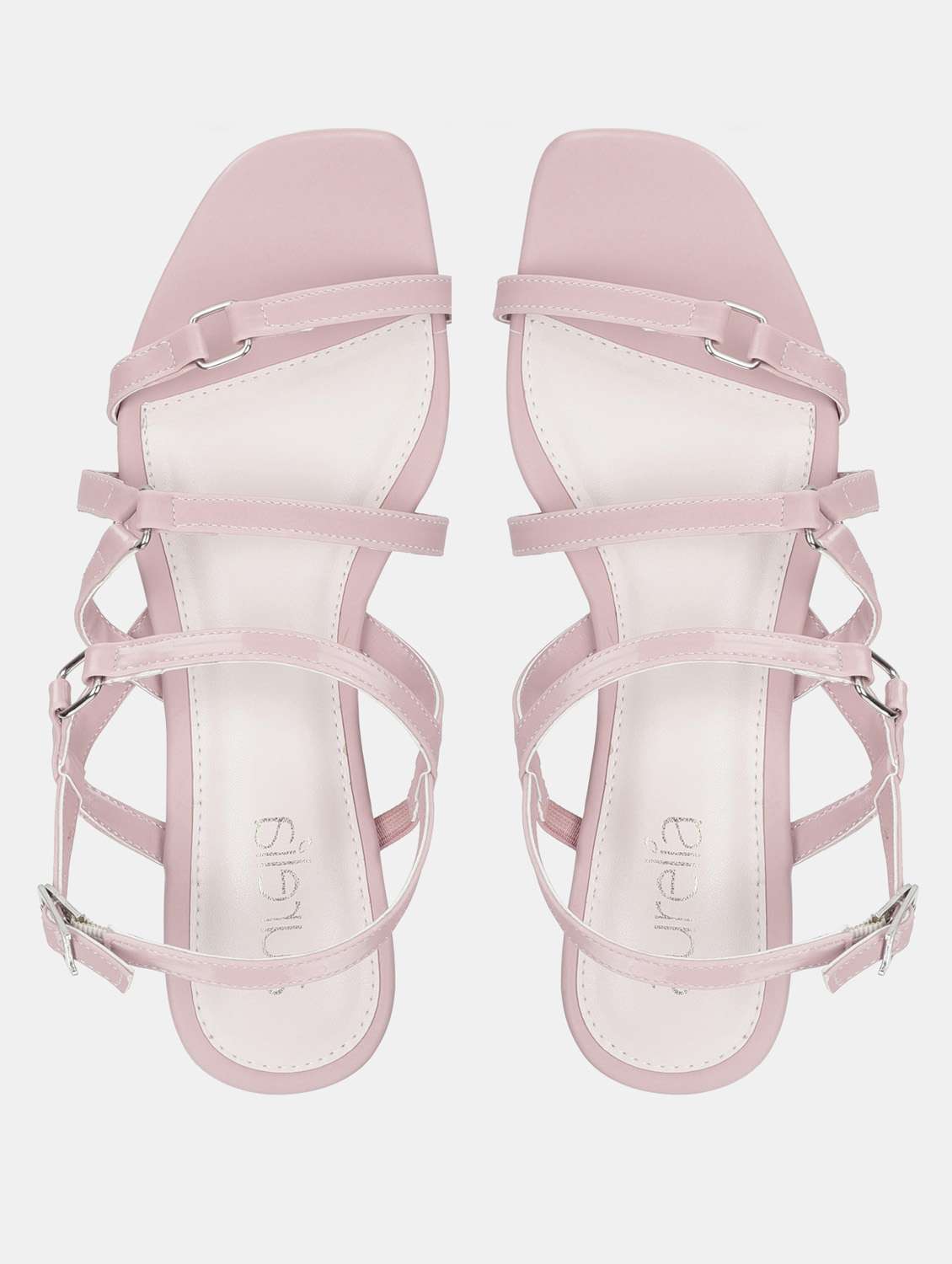 pink pu ethnic sandals