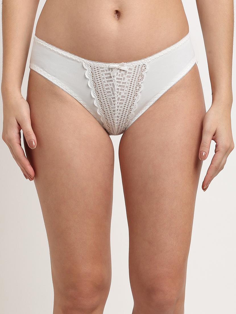 white solid bikini panty - 18225088 - Zoom Image - 0