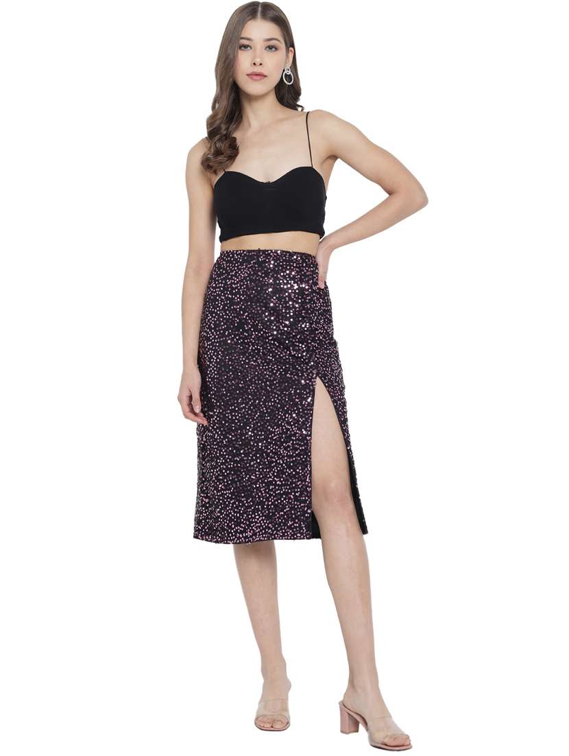 black sequins pencil skirts skirt - 18225920 -  Standard Image - 3