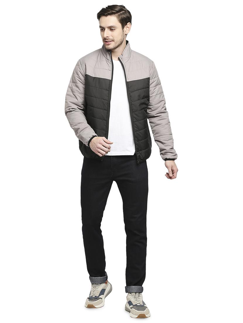 black color-blocked quilted jacket - 18225991 - Standard Image - 3