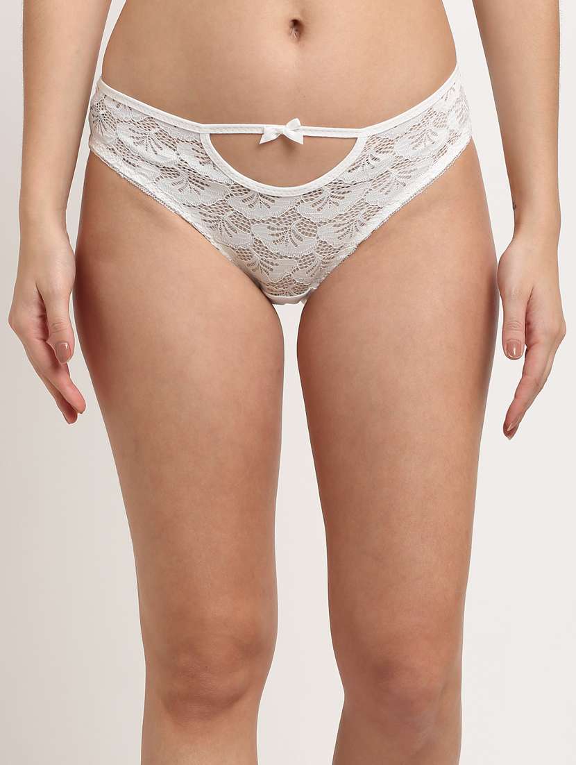 white solid bikini panty - 18226063 -  Zoom Image - 0