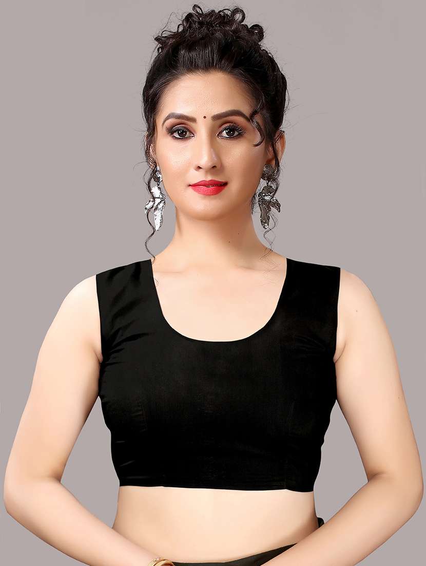 women's abstract orange colored saree with blouse - 18226306 -  Standard Image - 5