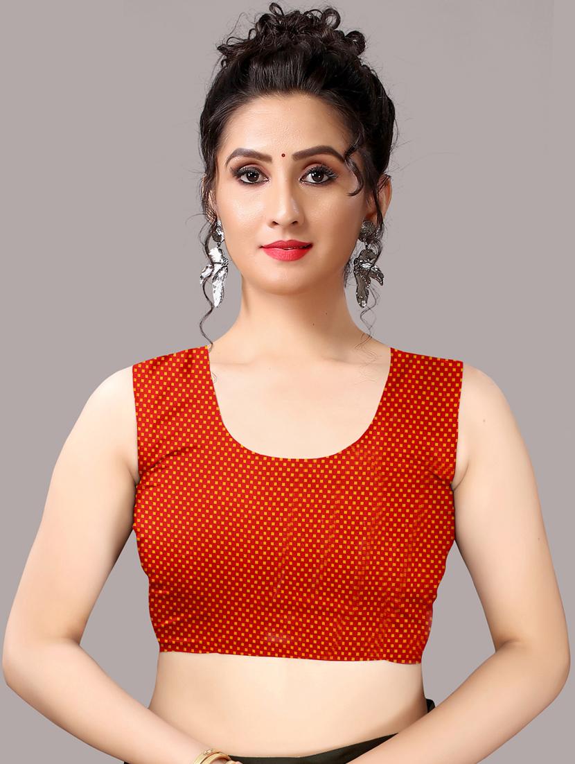 orange georgette printed saree with blouse - 18226312 - Standard Image - 3