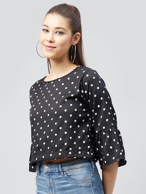 women's crop round neck top - 18226867 -  Standard Image - 0