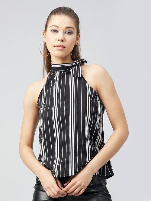 women's straight tie-up neck top - 18226868 -  Standard Image - 0