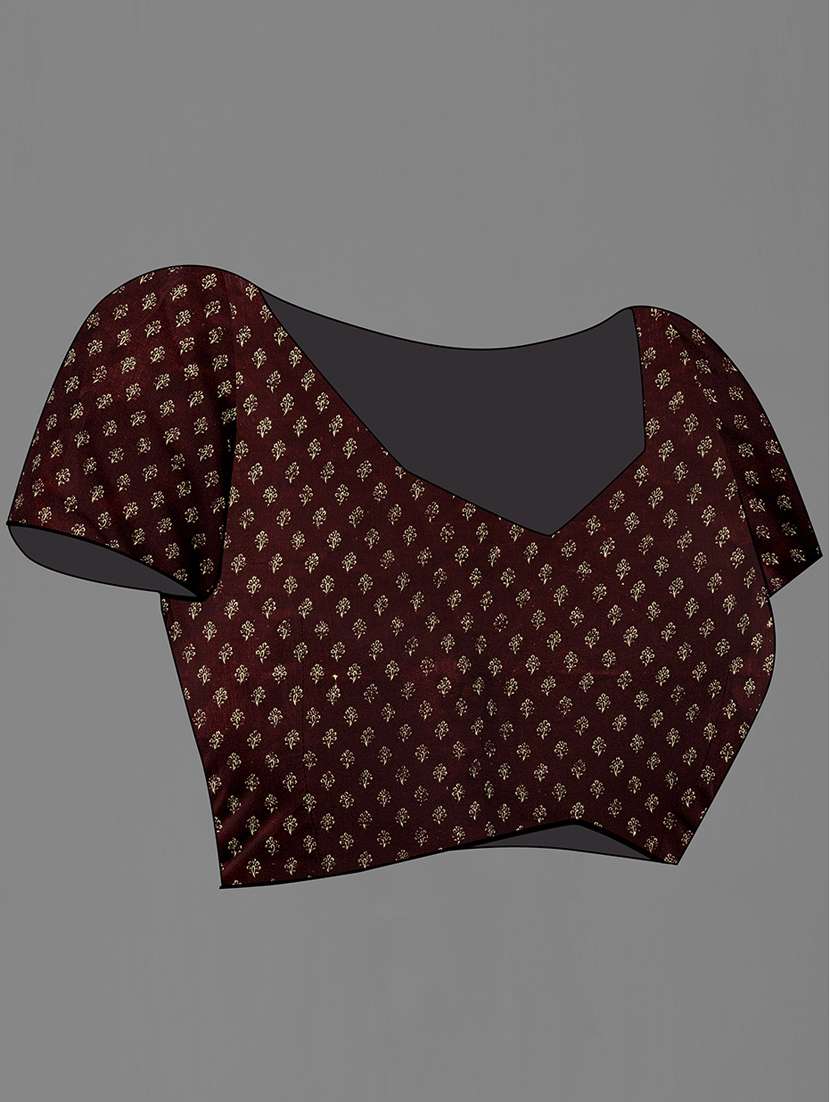 women's batik brown colored saree with blouse - 18227002 -  Standard Image - 3