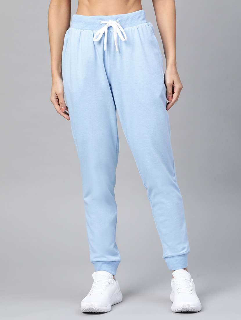 mid rise solid  track pant 
