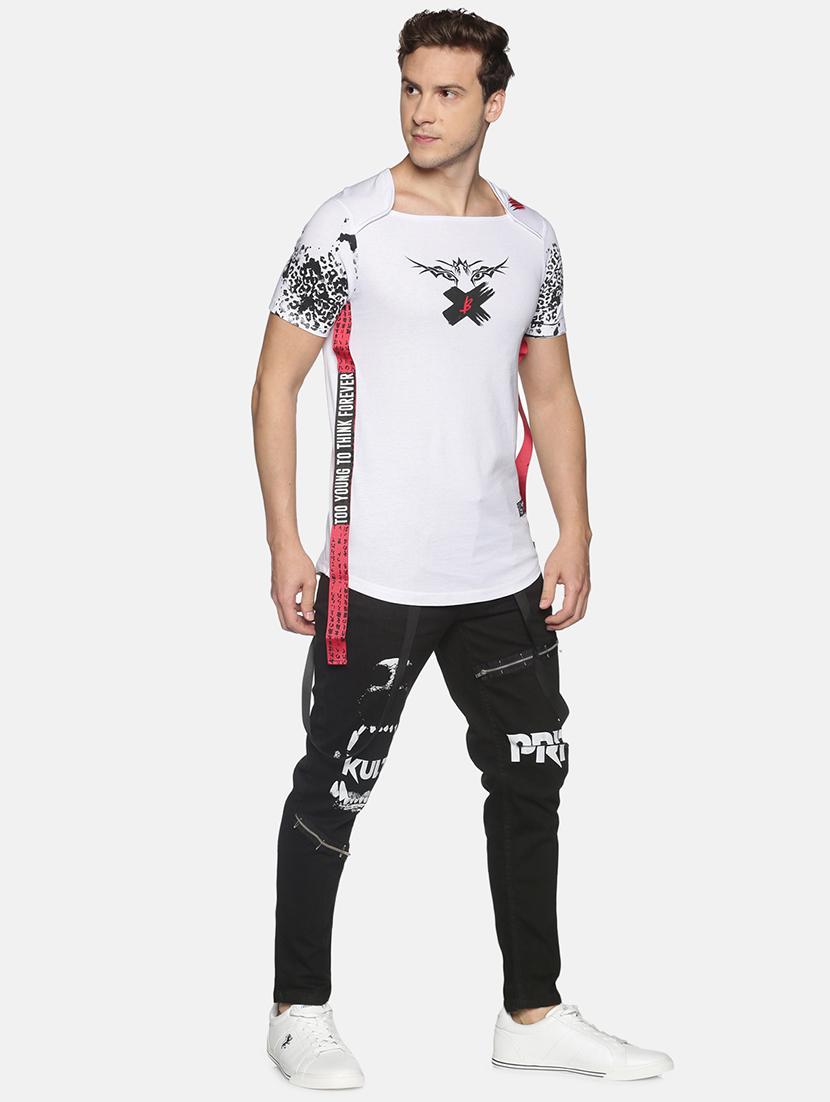white printed t-shirt - 18228664 - Standard Image - 3