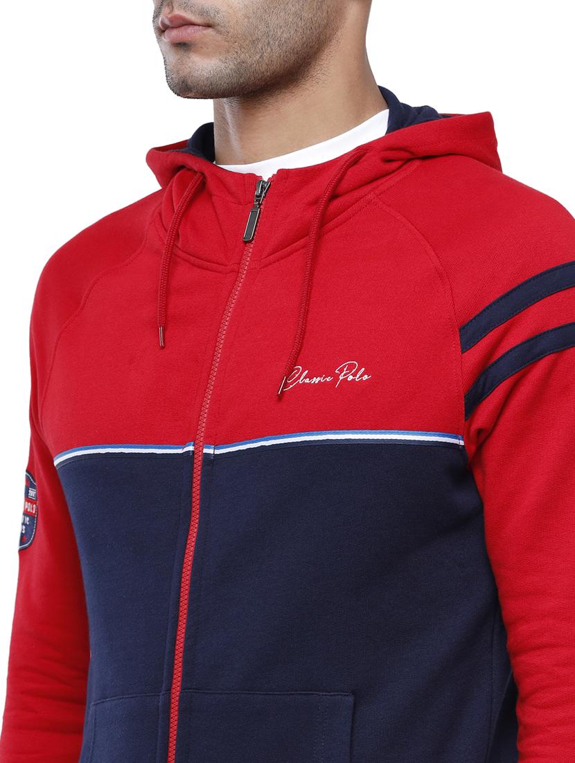 navy-blue color-blocked sweatshirt - 18228941 - Standard Image - 3