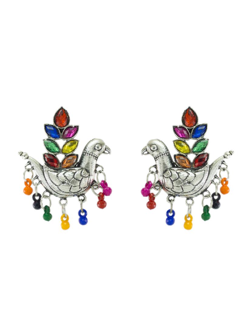 multi colored metal studs earring - 18228981 -  Zoom Image - 0