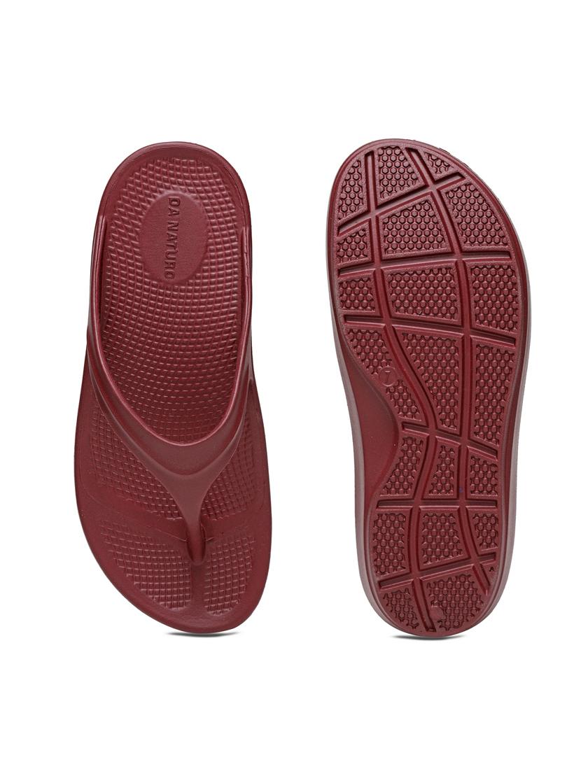 red pvc slippers flip flops - 18229253 - Standard Image - 3