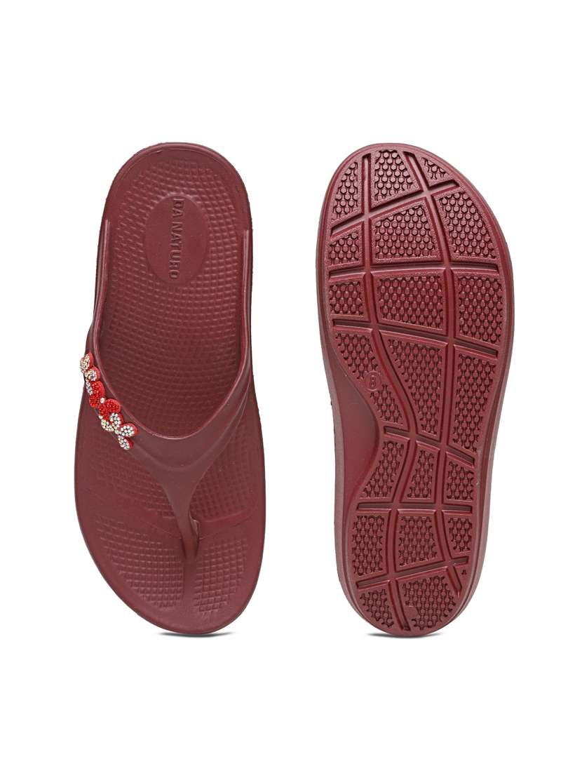 red pvc slippers flip flops - 18229259 -  Standard Image - 3