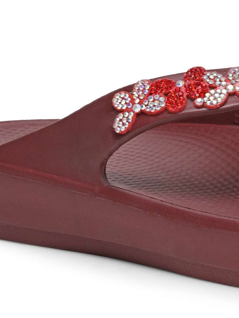 red pvc slippers flip flops - 18229259 -  Standard Image - 5