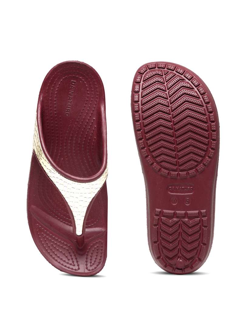 red pvc slippers flip flops - 18229282 -  Standard Image - 3