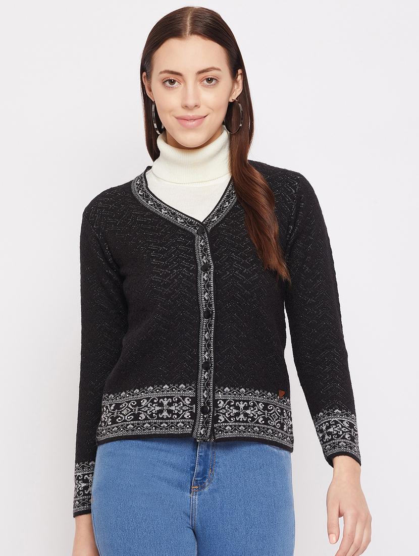 black solid cardigan - 18229844 - Zoom Image - 0