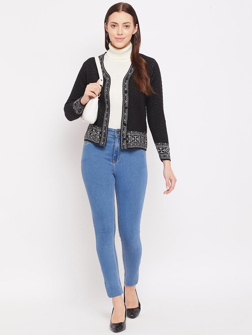 black solid cardigan - 18229844 - Standard Image - 3