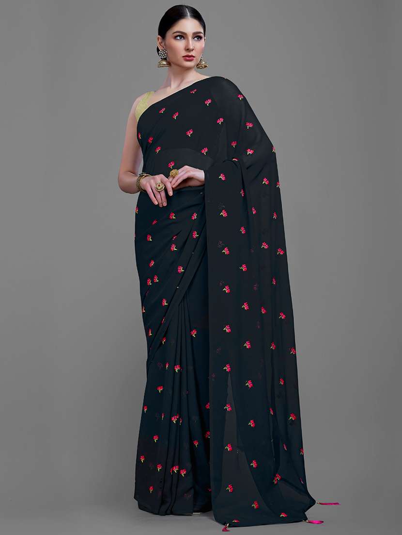 women's embroidered saree with blouse - 18229858 - Zoom Image - 0
