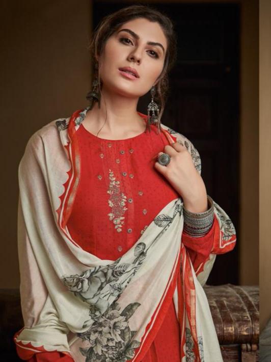 top: muslin printed with embroidery bottom - 18230227 - Standard Image - 3