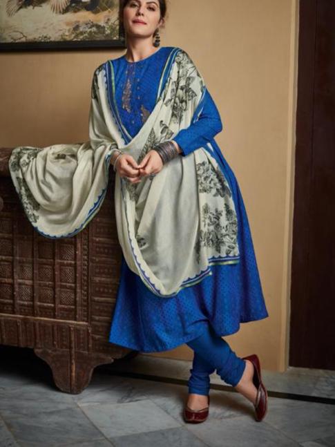 top: muslin printed with embroidery bottom  - 18230228 -  Zoom Image - 0