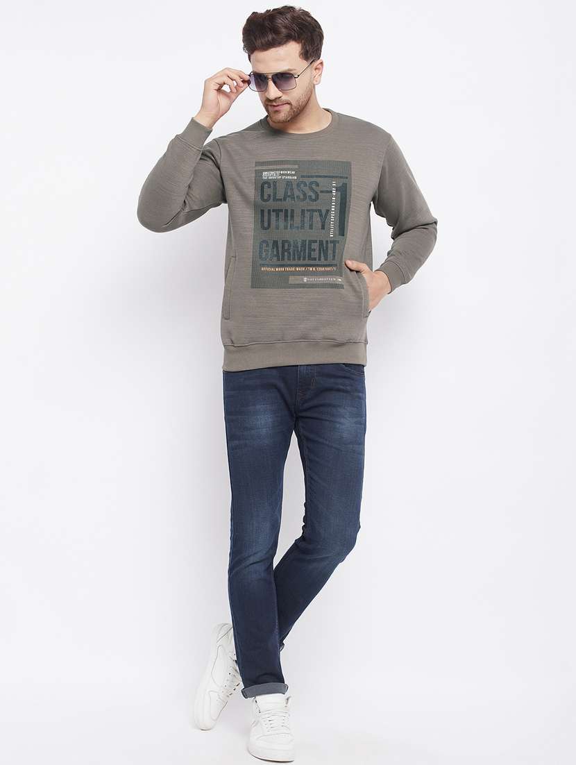 grey front-printed sweatshirt - 18230240 -  Standard Image - 3