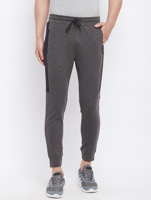 grey melange track pant - 18230266 - Standard Image - 0