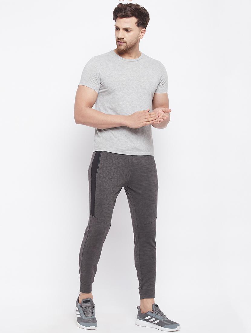 grey melange track pant - 18230266 - Standard Image - 3