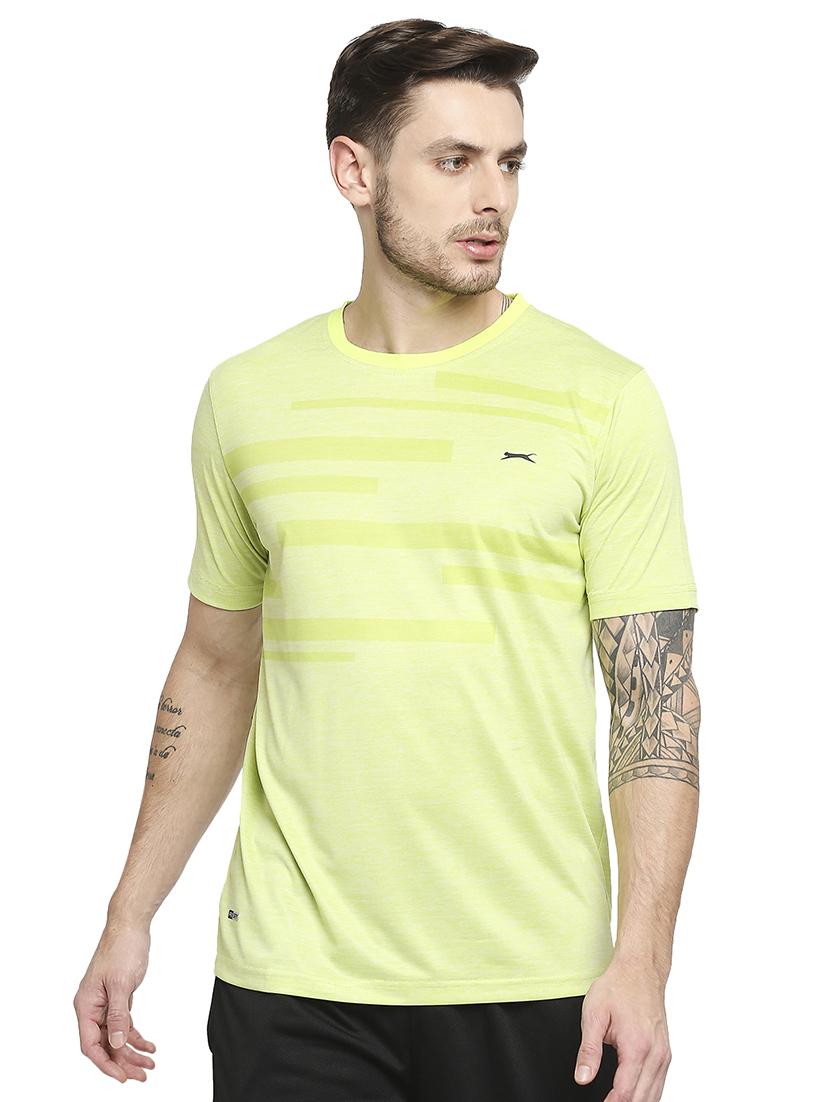 neon-green chest-printed t-shirt - 18230413 - Zoom Image - 0