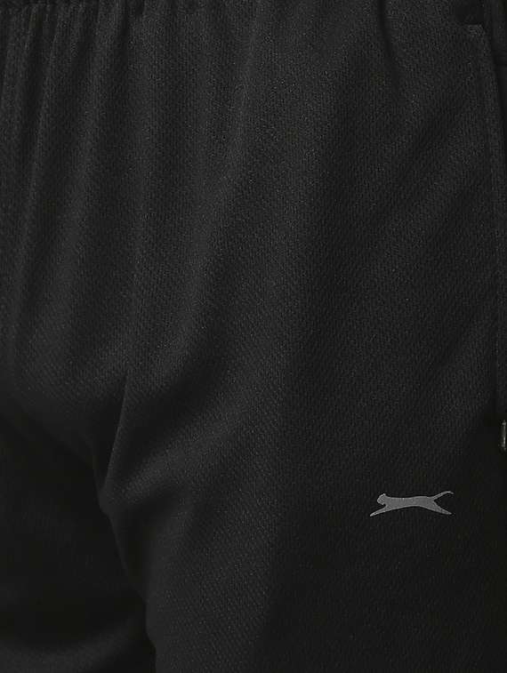 black solid track pant - 18230419 -  Standard Image - 3