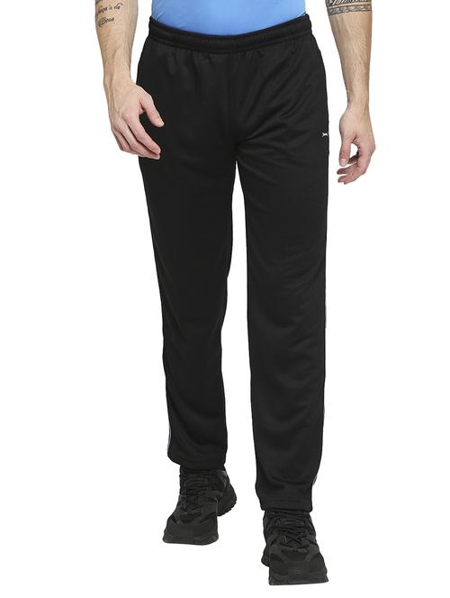 black solid track pant - 18230422 -  Standard Image - 0