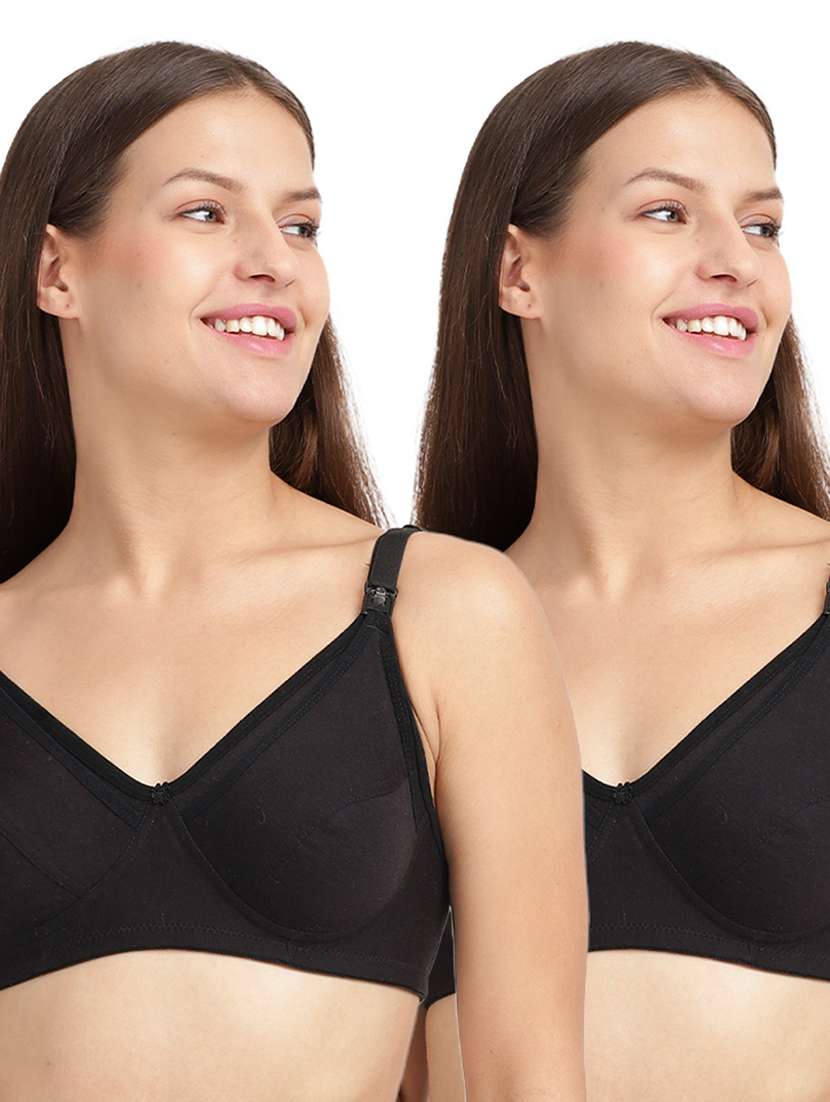 black solid maternity/nursing bra