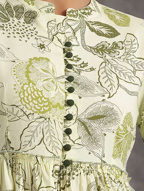 green rayon top pants  set - 18230939 -  Standard Image - 3