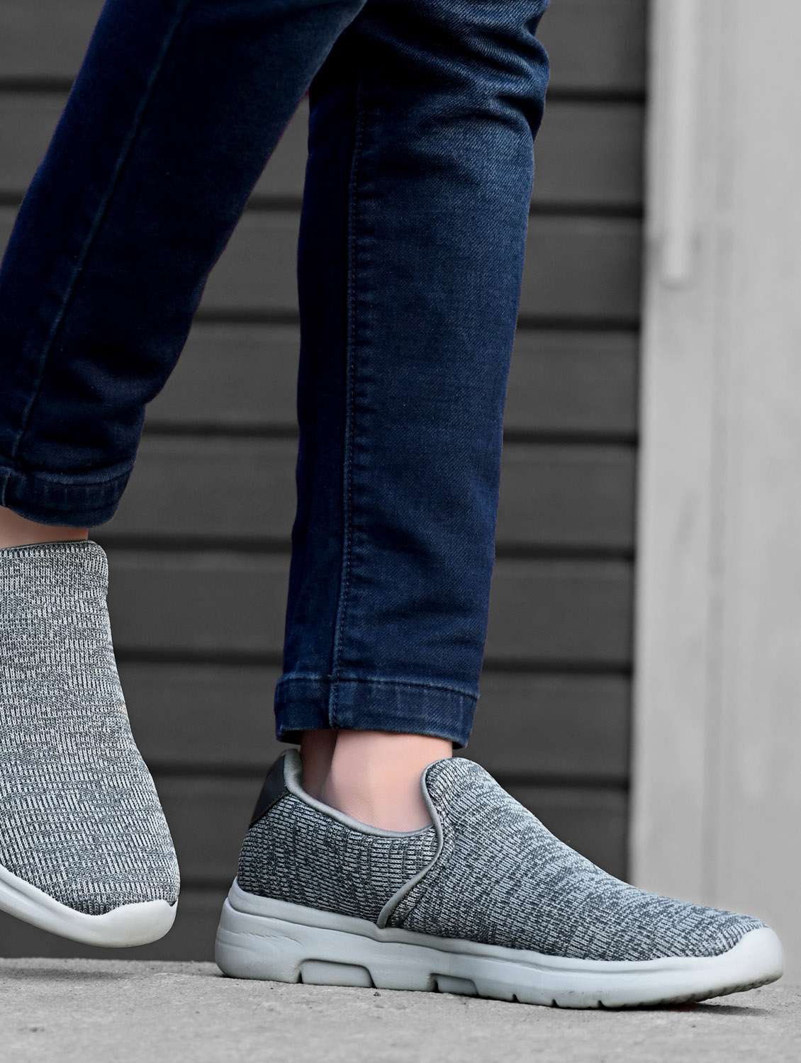 grey mesh sport shoes - 18230962 -  Standard Image - 5