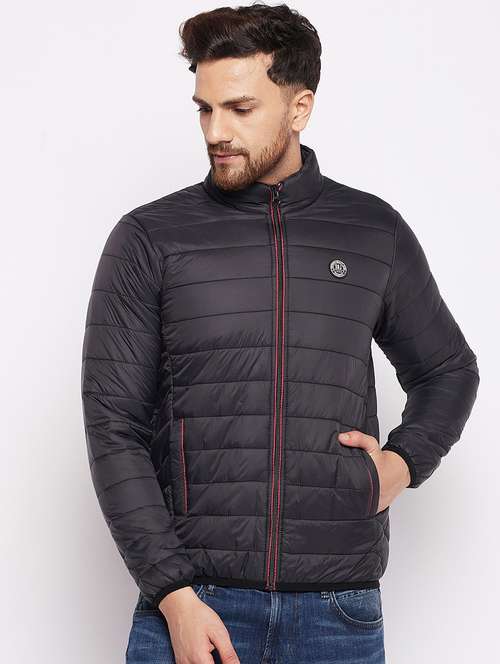 black solid quilted jacket - 18231149 -  Standard Image - 0