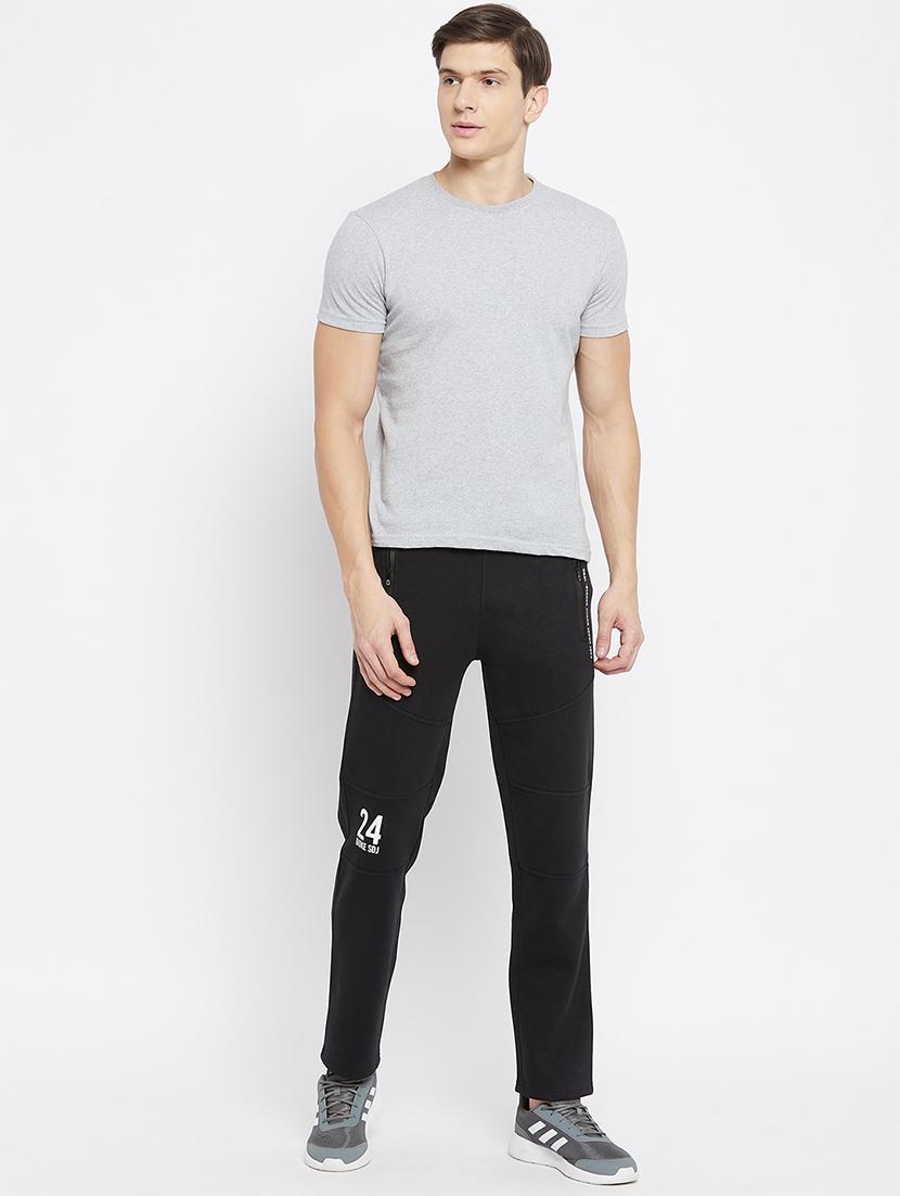 black solid track pant - 18231510 - Standard Image - 3