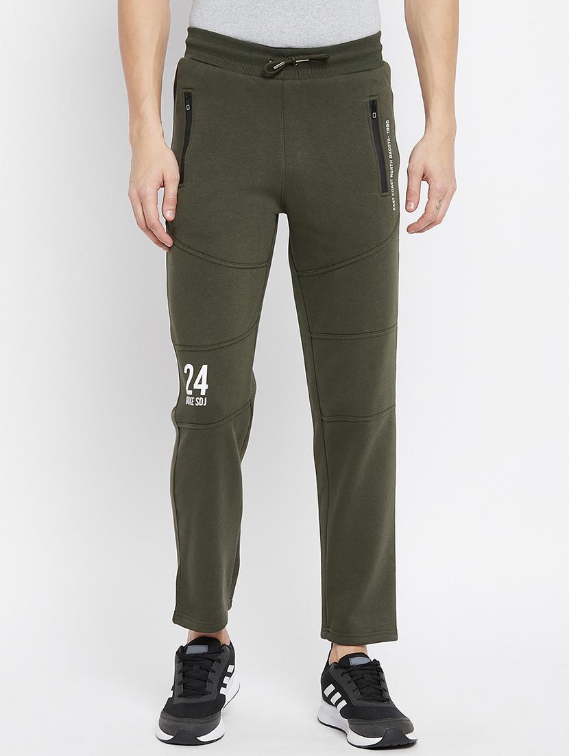 olive-green solid track pant - 18231511 - Zoom Image - 0