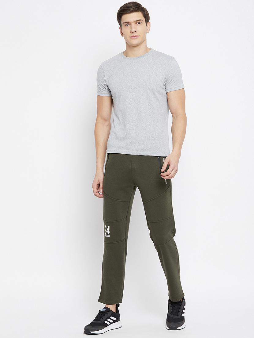olive-green solid track pant - 18231511 - Standard Image - 3
