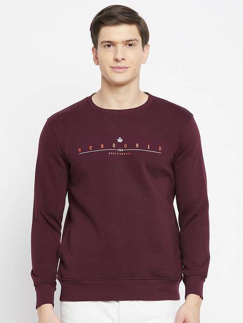 magenta chest printed sweatshirt - 18231765 -  Standard Image - 0