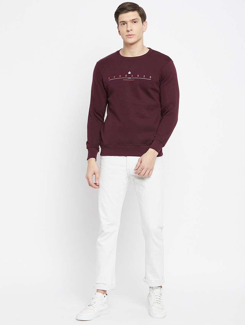magenta chest printed sweatshirt - 18231765 -  Standard Image - 3
