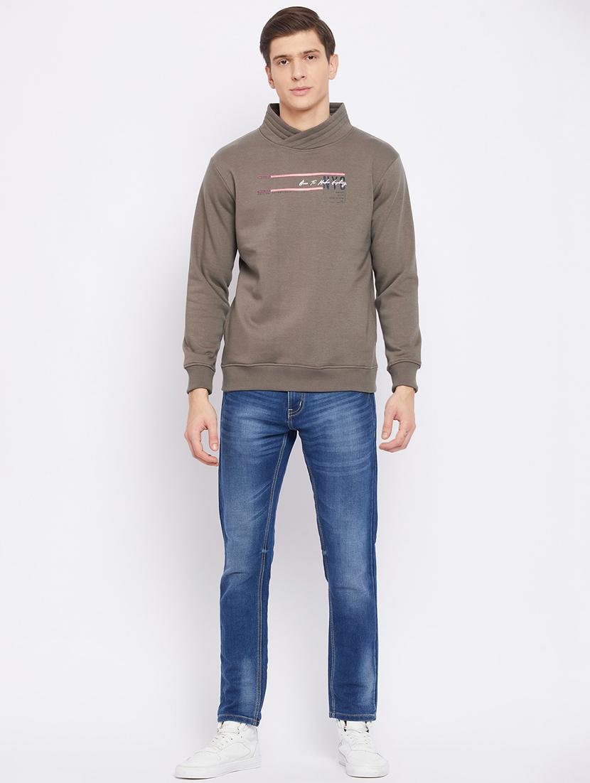 brown chest print sweatshirt - 18233000 - Standard Image - 3