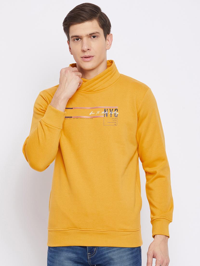 yellow chest print sweatshirt - 18233001 -  Zoom Image - 0