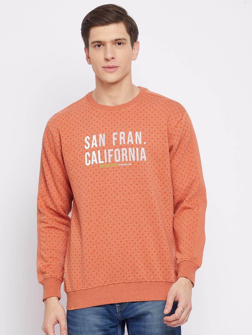 orange all over print sweatshirt - 18233008 - Zoom Image - 0
