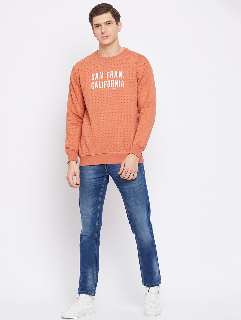 orange all over print sweatshirt - 18233008 - Standard Image - 3