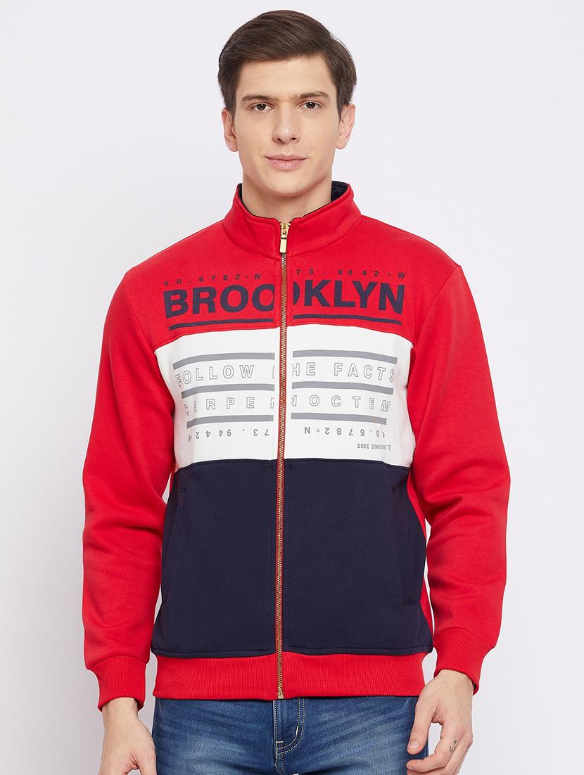 red cut & sew sweatshirt - 18233011 - Zoom Image - 0