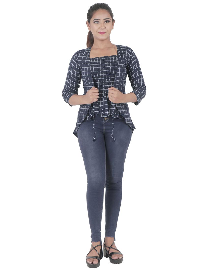 women's high-low square neck top - 18233212 - Standard Image - 3