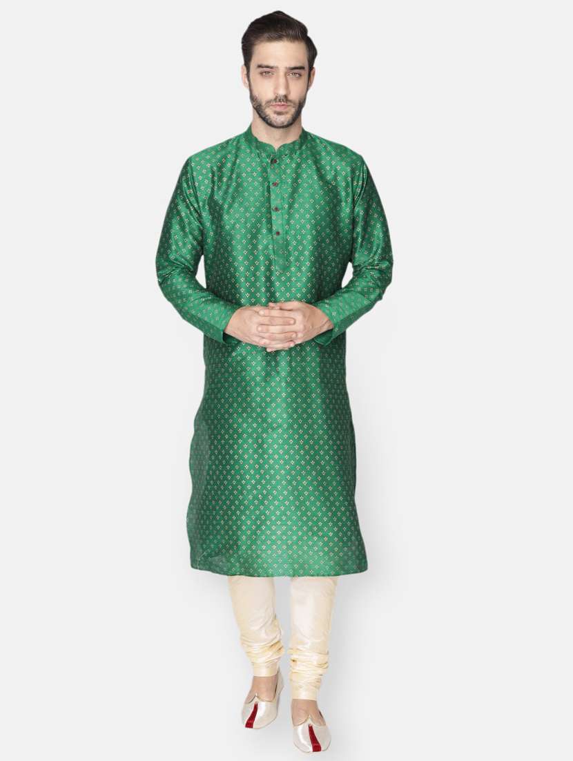 men printed kurta churidar ethnic wear set - 18233551 -  Zoom Image - 0